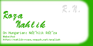 roza nahlik business card